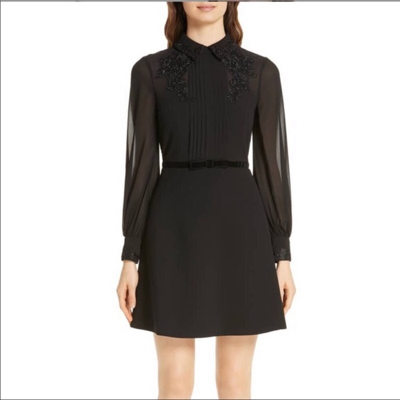 Ted Baker Amaali Lace Appliqué Fit & Flare Dress - Picture 4 of 16